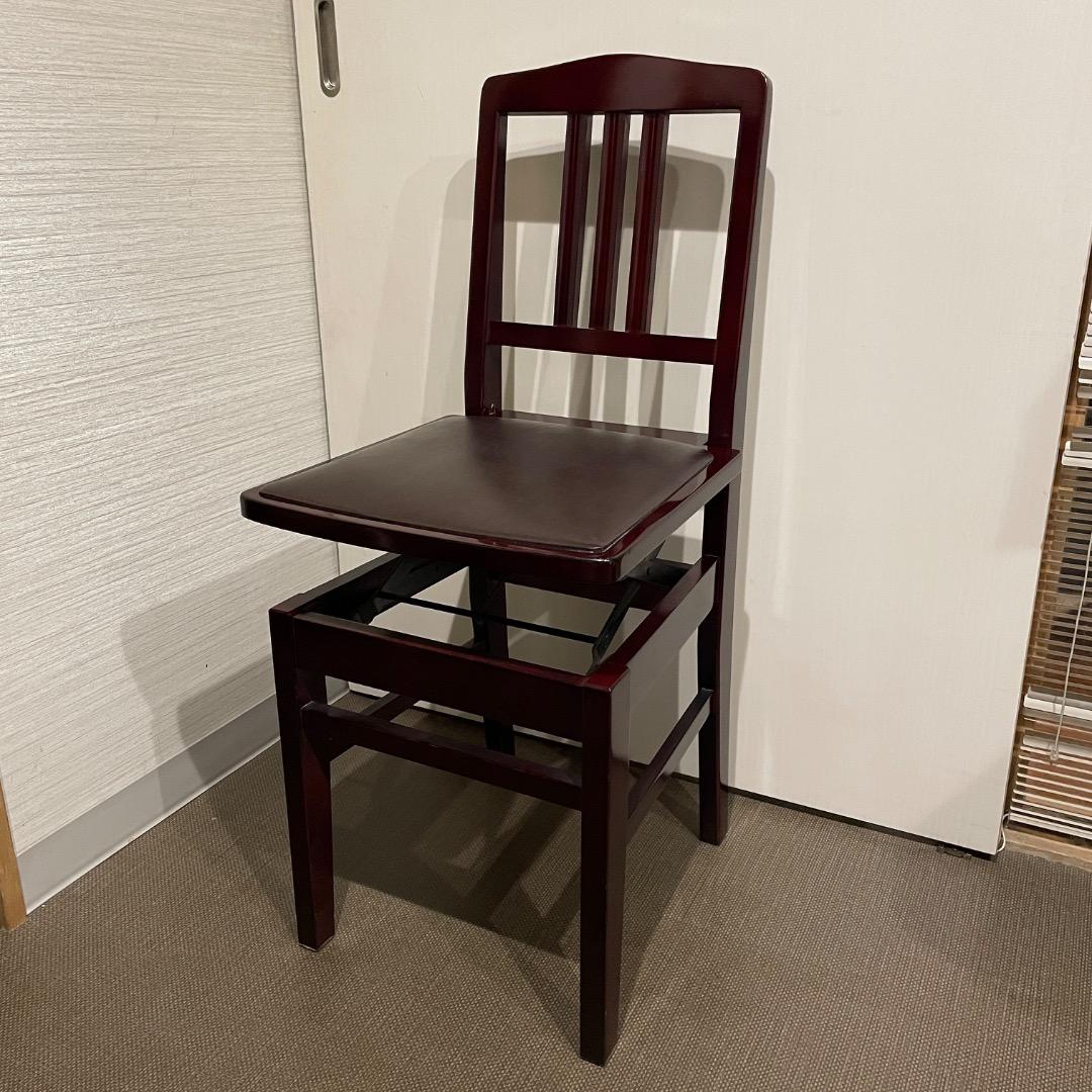 【手渡し限定】トムソン椅子 KAWAI カワイ 背付き椅子 マホガニー