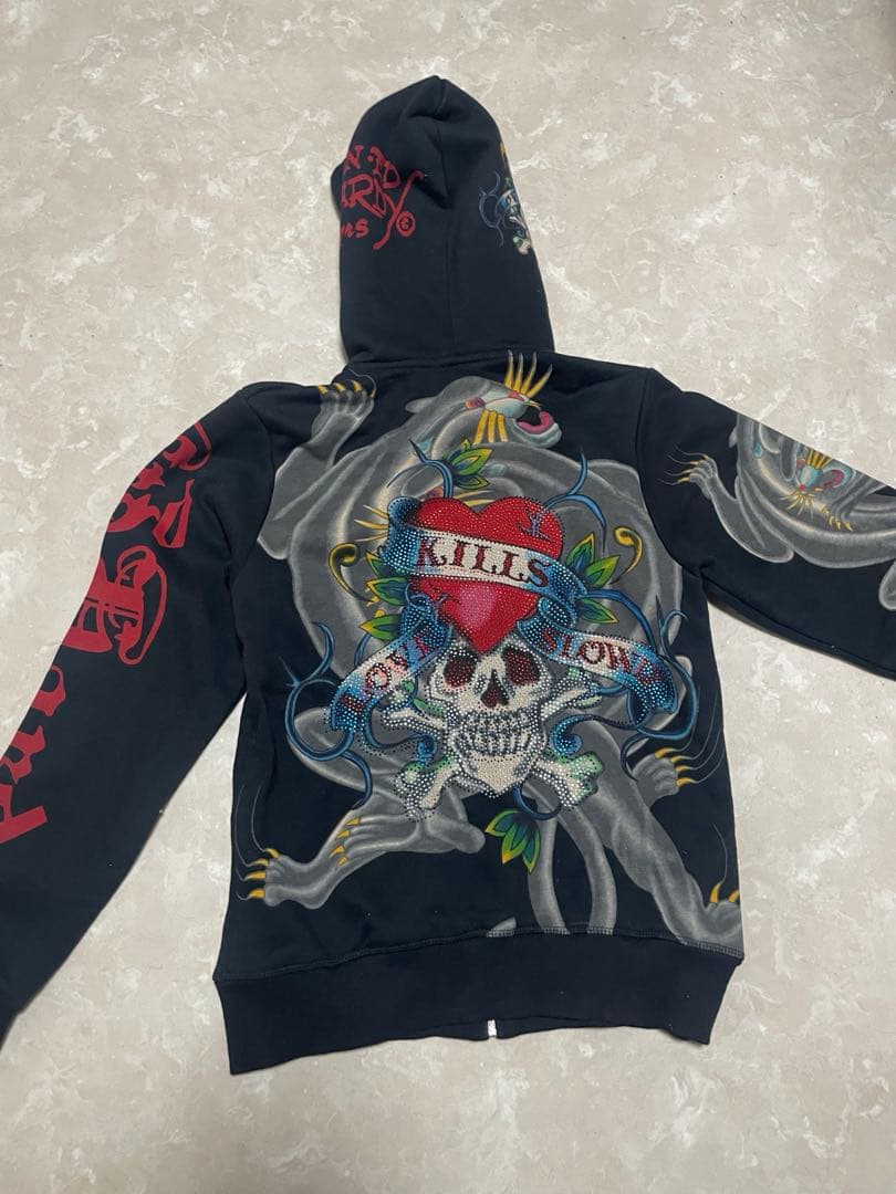 Ed Hardy パーカー　ブラック
