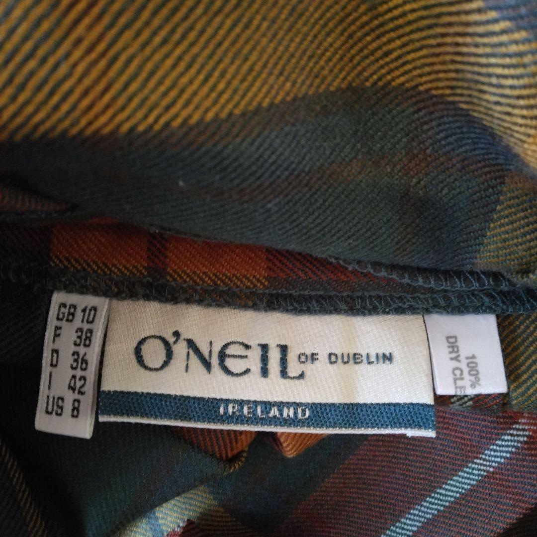 wool100%オニールオブタブリンスカート タータンチェック