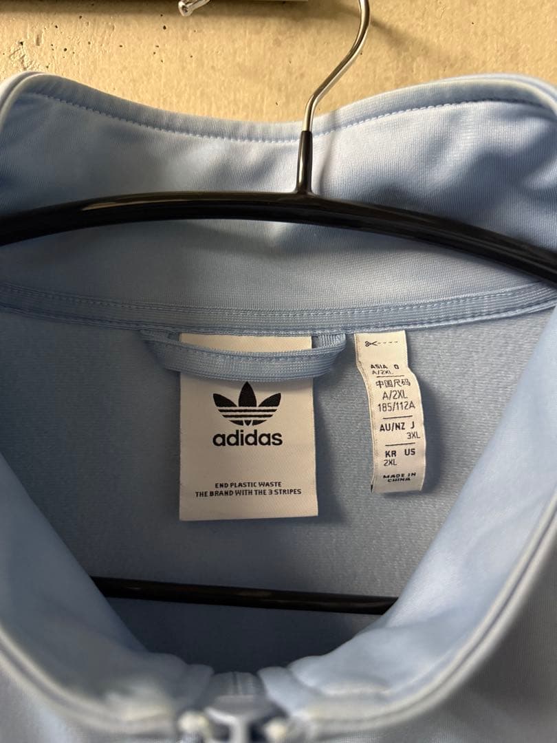 adidas ベッケンバウアー トラックジャージ アンビエントスカイ 3XL