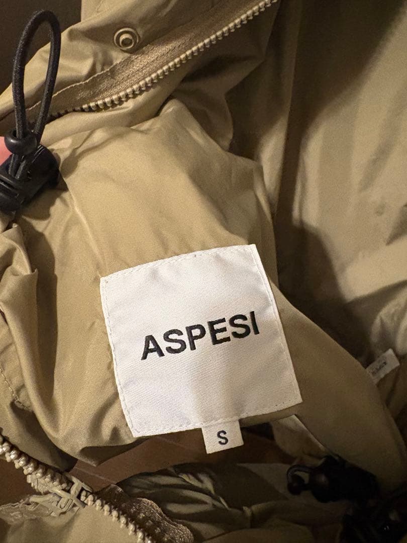 ASPESI アスペジ ナイロンジャケット ベージュ S ミリタリー風 軽量