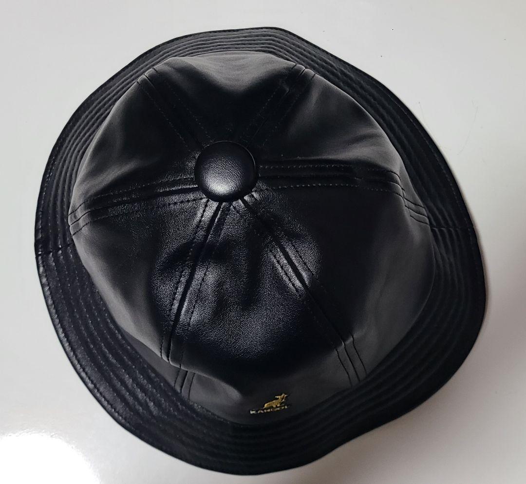 【廃番品】KANGOL ベル型 バケットハット L 黒 金ロゴ 希少 ストリート