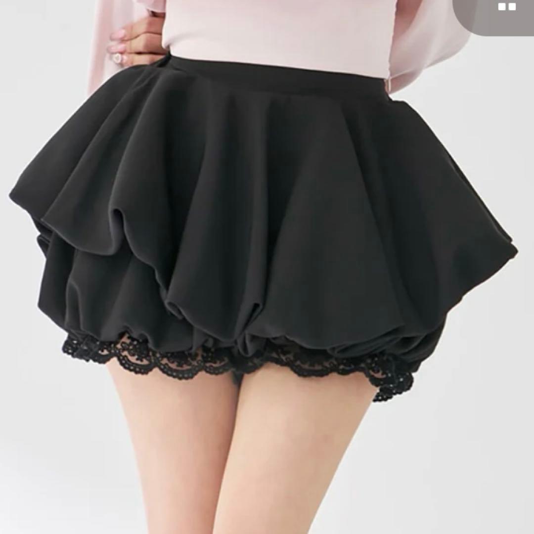 darich ボリュームバルーンミニスカート FREE BLK