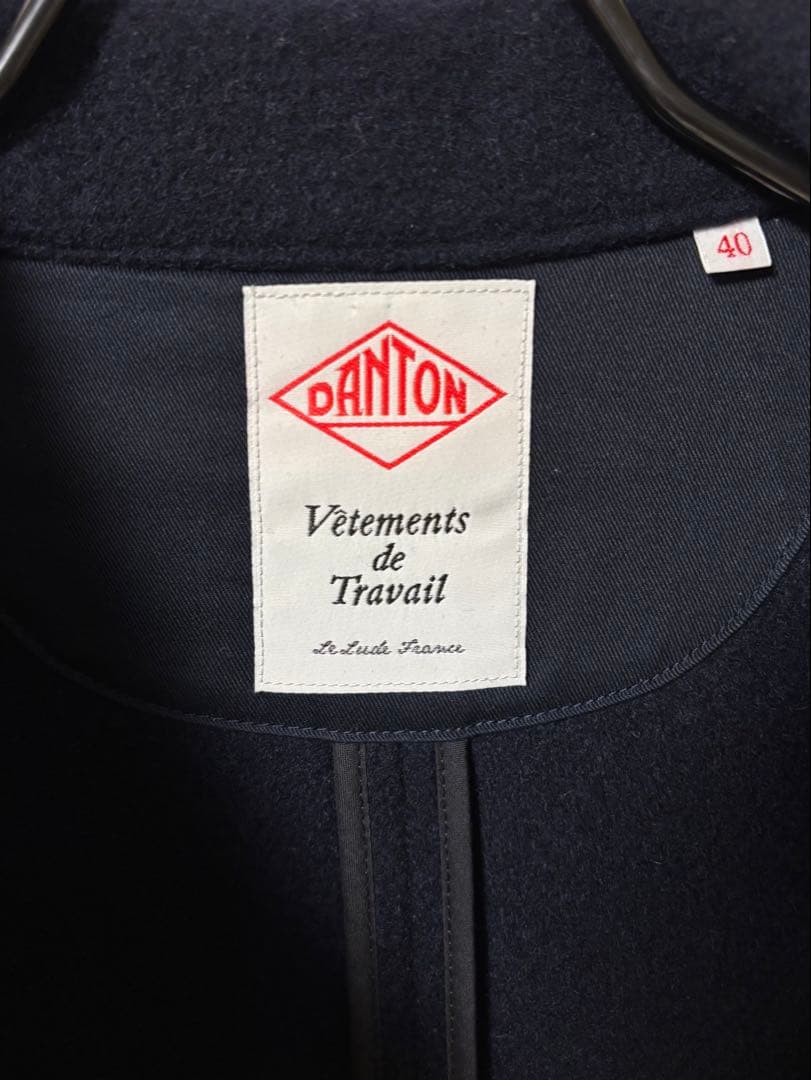 ダントン ウールモッサ コート ジャケット ネイビー 40