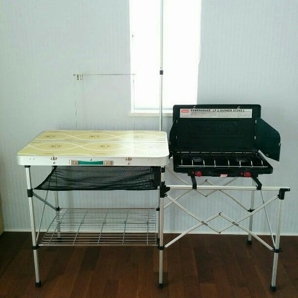 コールマン　LPツーバーナー　コンパクトキッチンテーブル