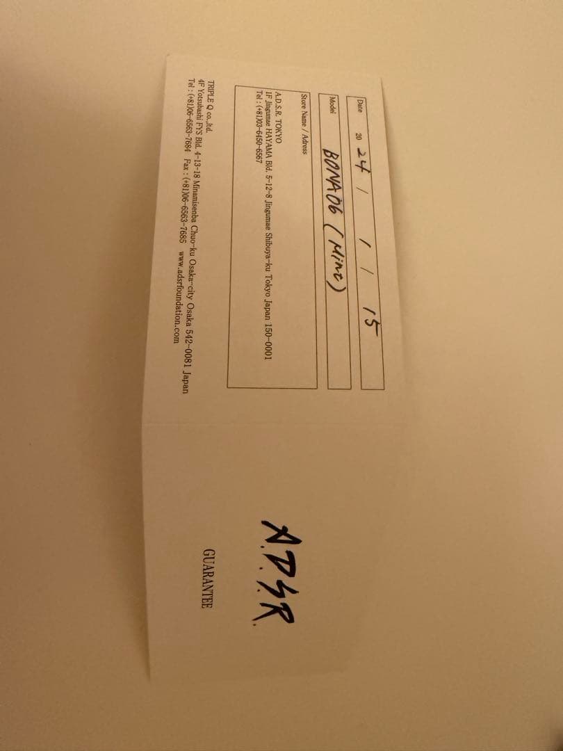 A.D.S.R. BONA 06 ゴールドフレーム