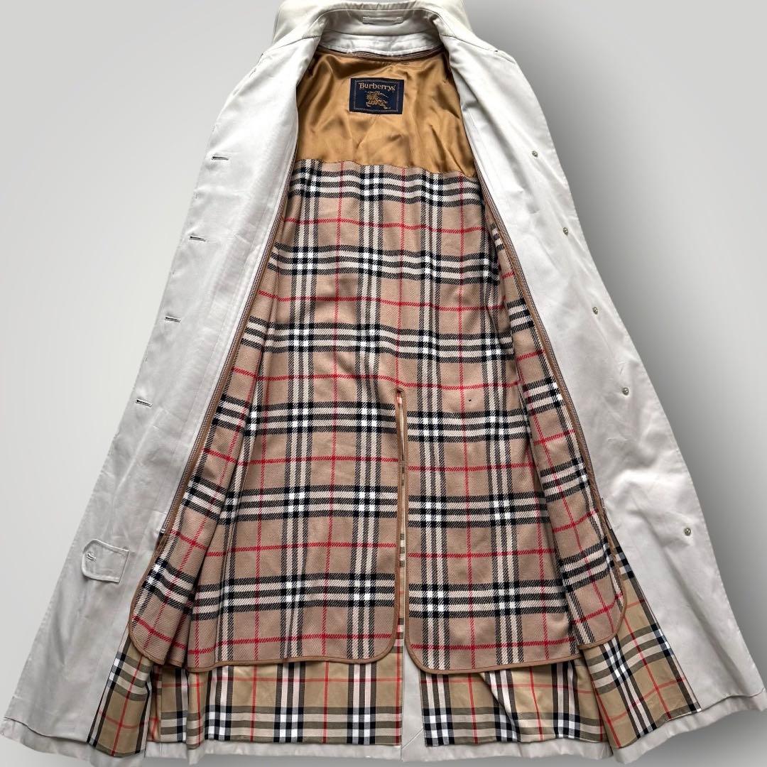 美品 バーバリー ライナー付　ステンカラーコート バルマカンコート ノバチェック