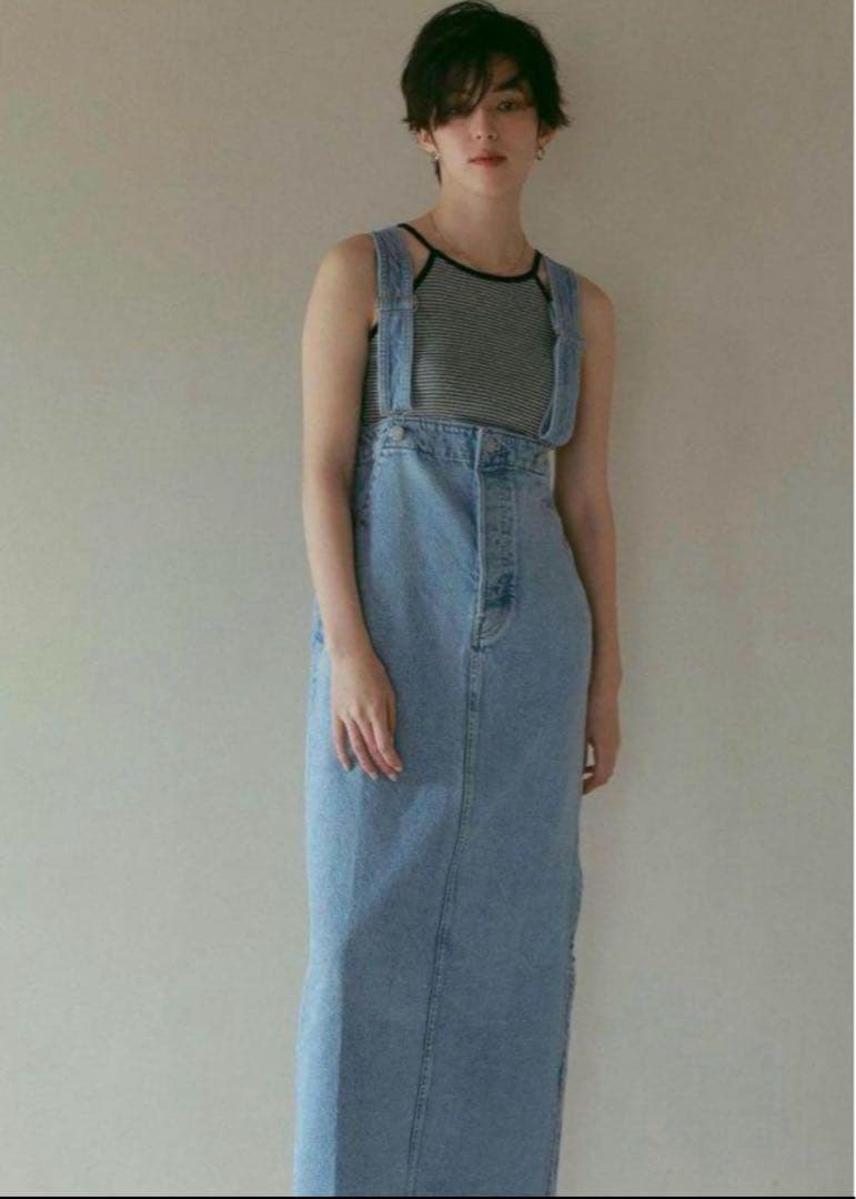 etretokyo×EDWIN デニムハイライズサススカート