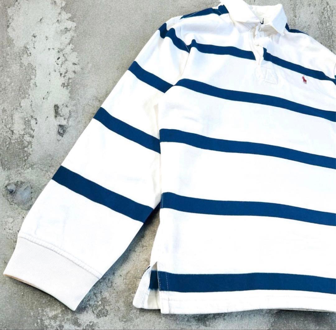 ラルフローレン 常田大希 ラガーシャツ ポニー刺繍 裏起毛 ボーダー XL
