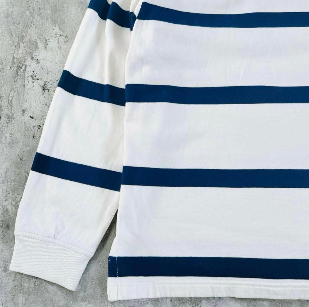 ラルフローレン 常田大希 ラガーシャツ ポニー刺繍 裏起毛 ボーダー XL