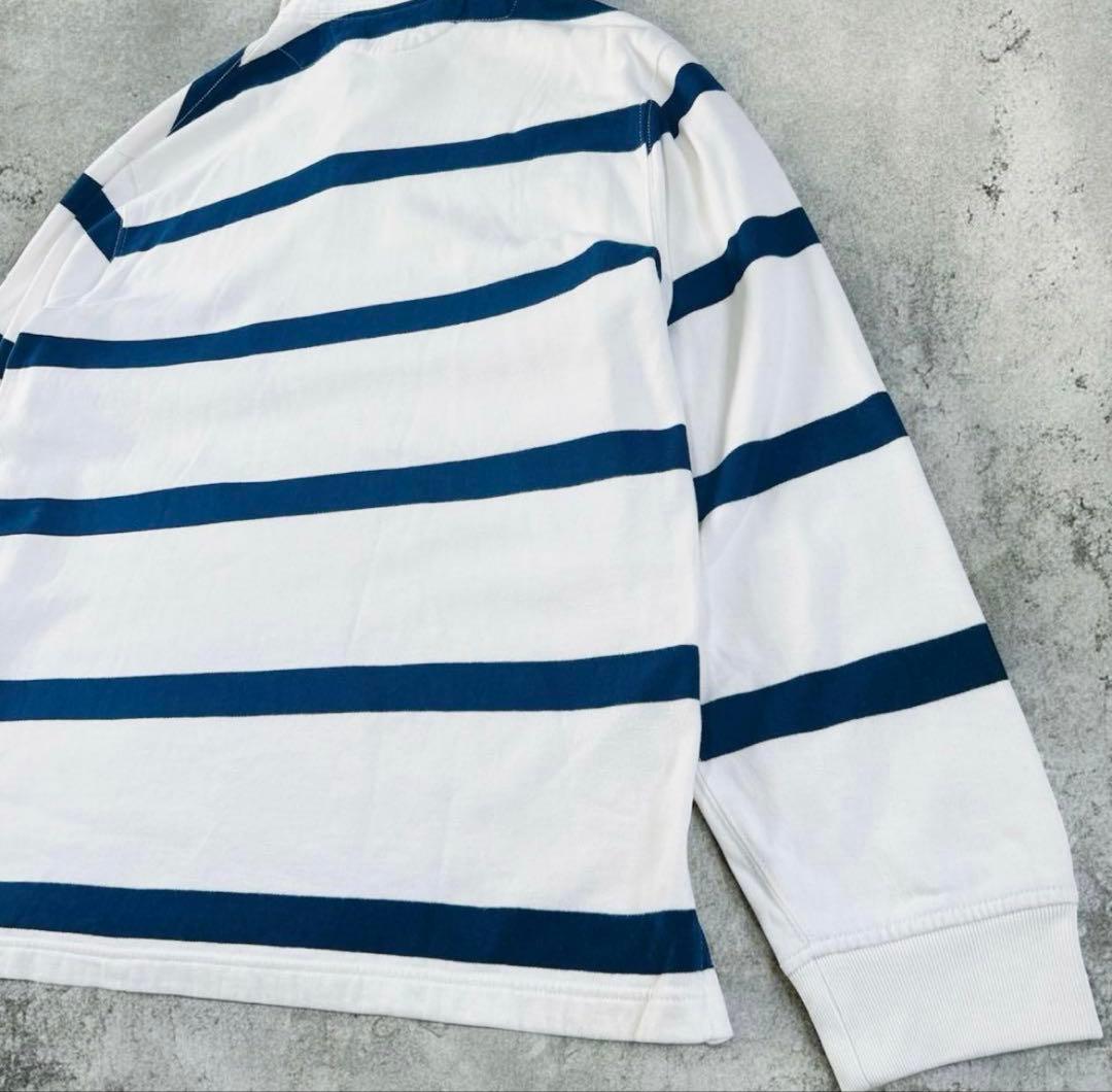 ラルフローレン 常田大希 ラガーシャツ ポニー刺繍 裏起毛 ボーダー XL