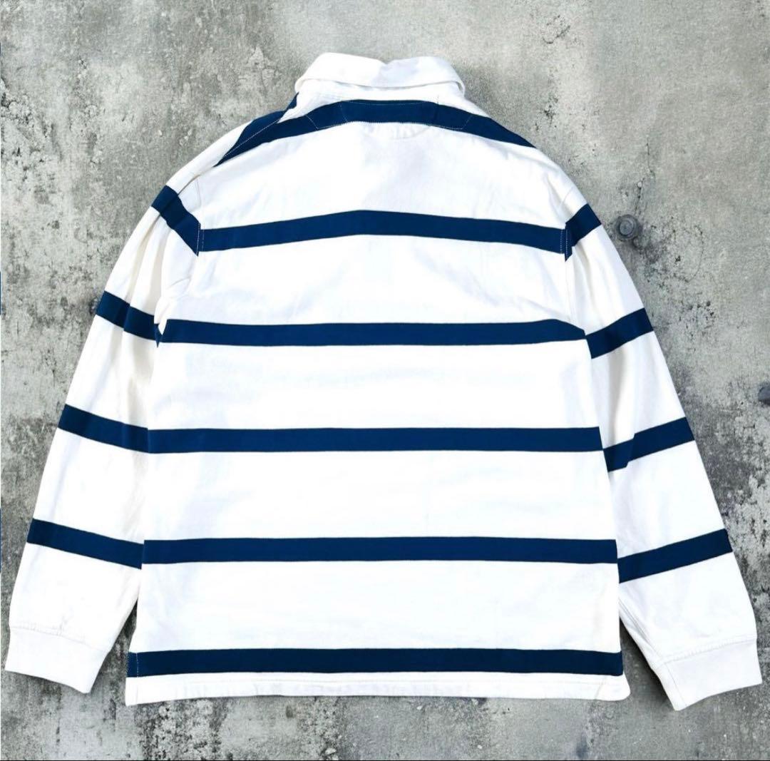 ラルフローレン 常田大希 ラガーシャツ ポニー刺繍 裏起毛 ボーダー XL