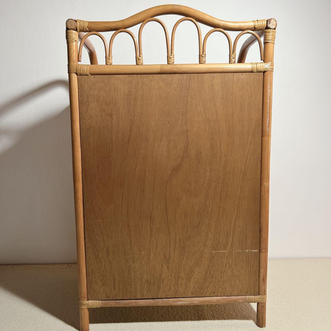 レトロ✨ラタン5段チェスト籐タンス　掃除済