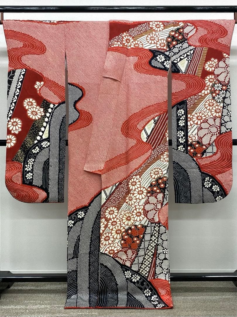 振袖 豪華 絞り 金駒 金彩 紋意匠 身丈170cm