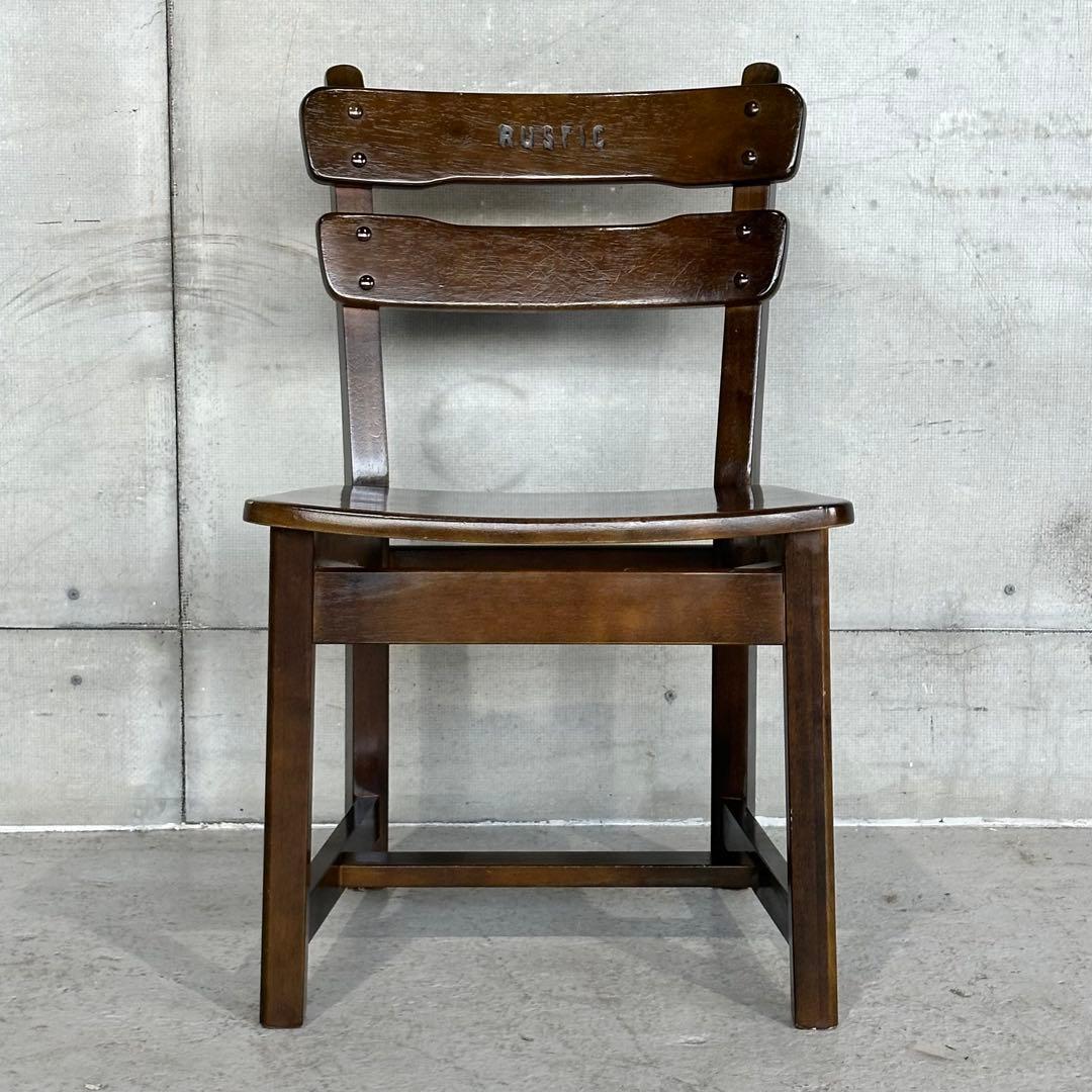 ★80s★ カリモク RUSTIC ダイニングチェア ルスティック 木製チェア