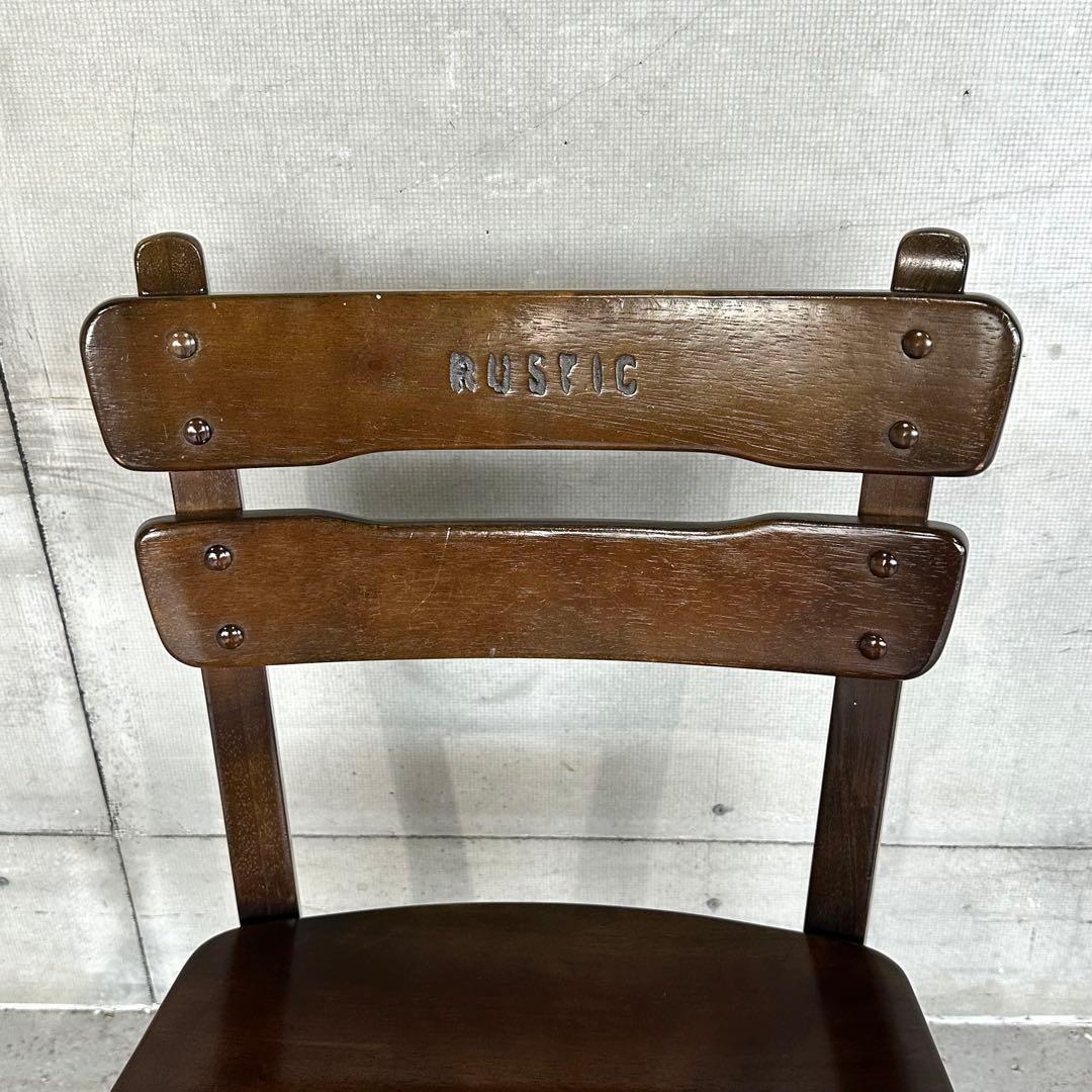 ★80s★ カリモク RUSTIC ダイニングチェア ルスティック 木製チェア