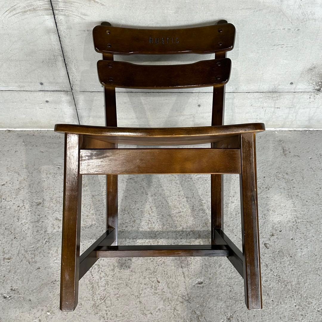 ★80s★ カリモク RUSTIC ダイニングチェア ルスティック 木製チェア
