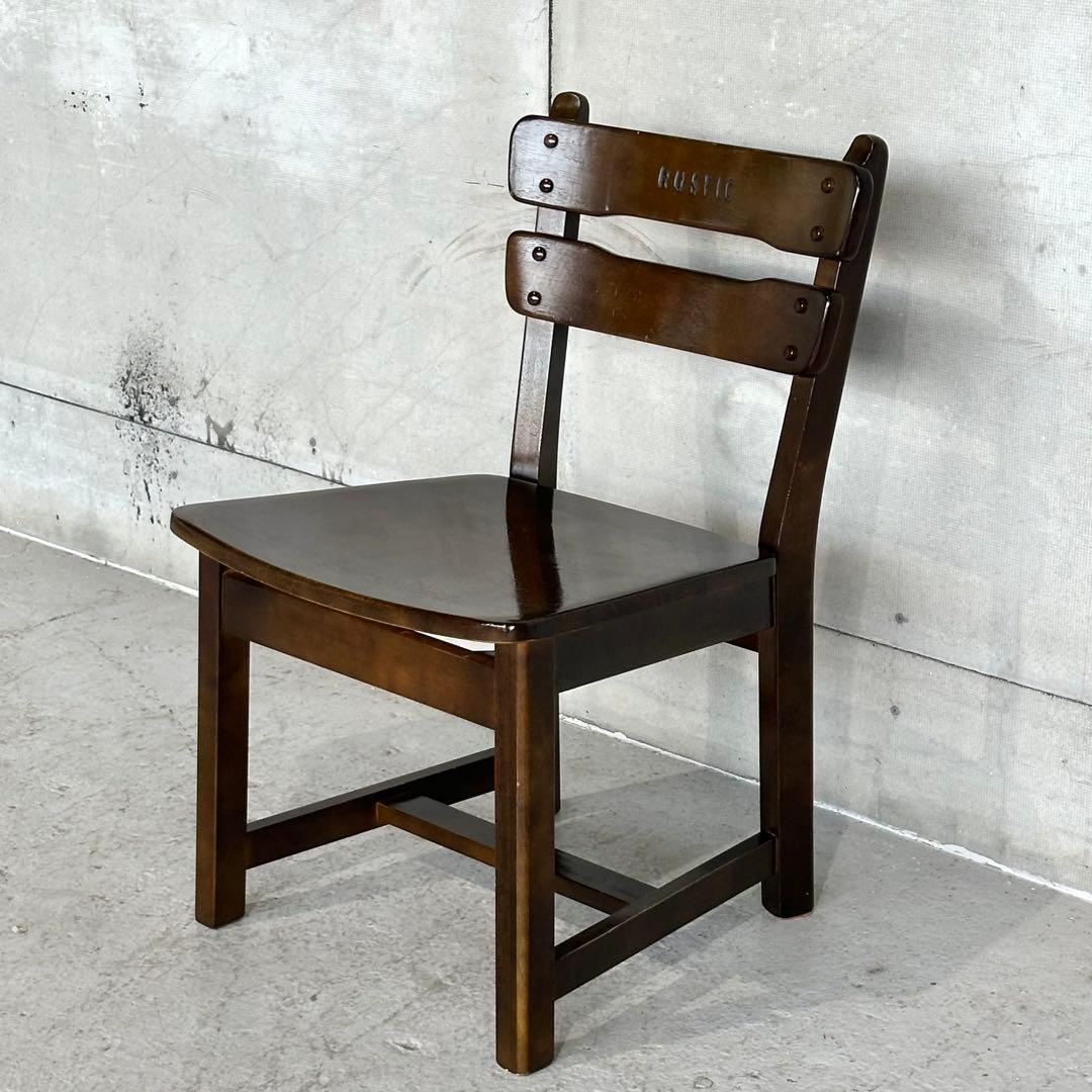 ★80s★ カリモク RUSTIC ダイニングチェア ルスティック 木製チェア