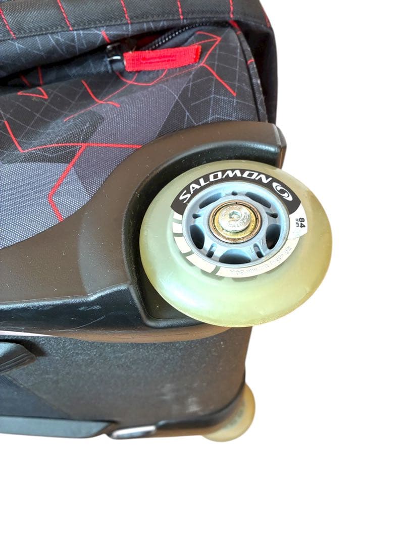 【美品】 SALOMON サロモン キャリーバッグ 3way黒×赤　100L