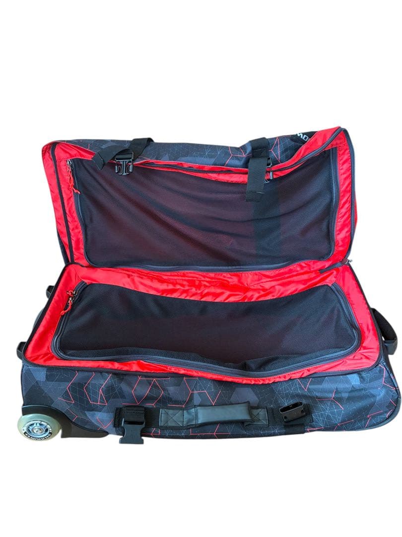 【美品】 SALOMON サロモン キャリーバッグ 3way黒×赤　100L