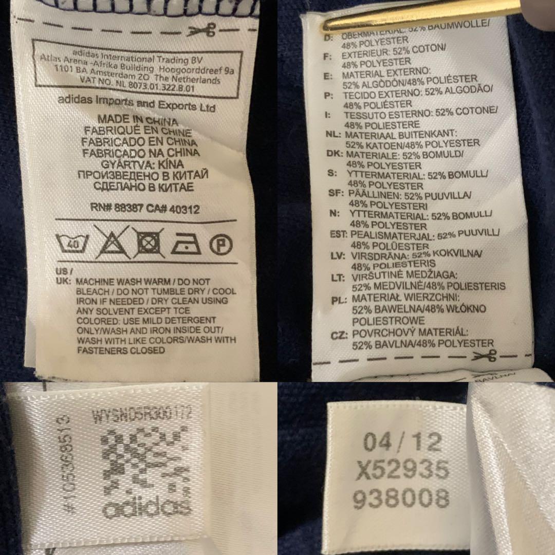 アディダスadidas古着トラックジャケットベッケンバウアーネイビーDB147