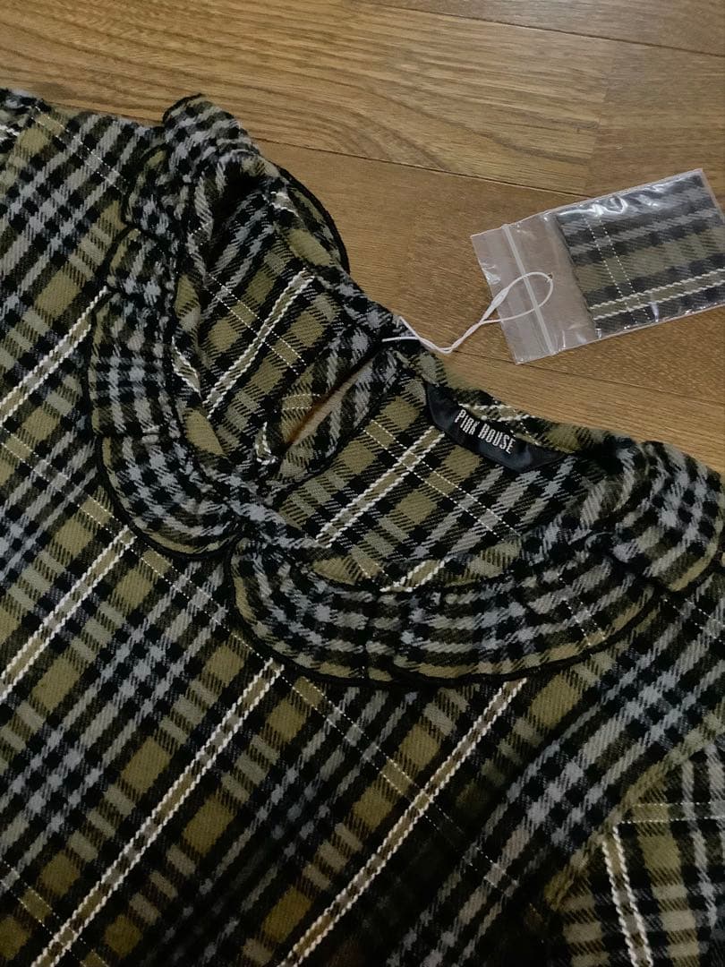 ★新品★PINKHOUSE ピンクハウス ワンピース チェック ネル素材 フリル