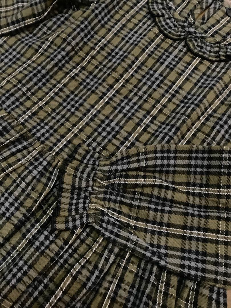 ★新品★PINKHOUSE ピンクハウス ワンピース チェック ネル素材 フリル