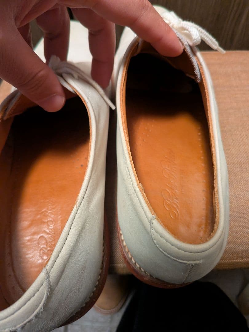 ブルックスブラザーズ　ホワイトスエード レースアップシューズ　11