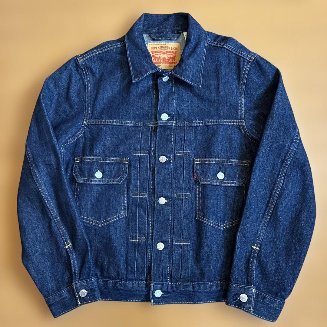リーバイス 濃紺デニムセットアップ 2nd トラッカージャケット 501 W32