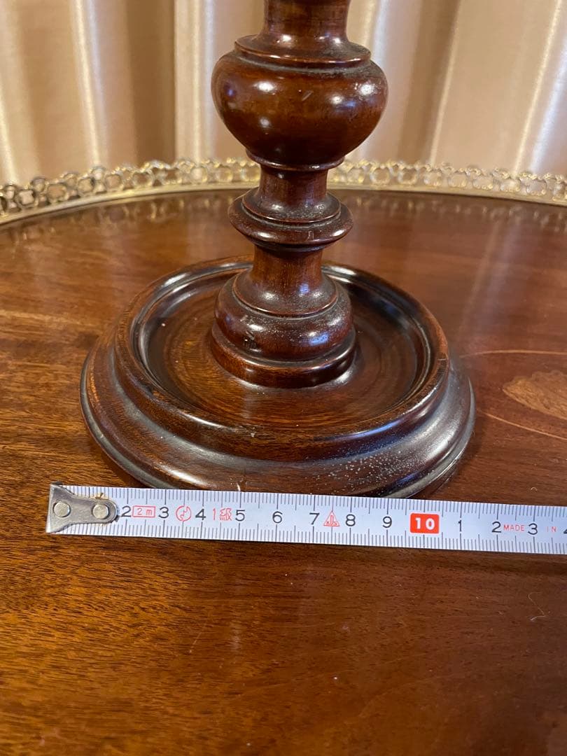 イギリスアンティーク キャンドルスタンド　マホガニー
