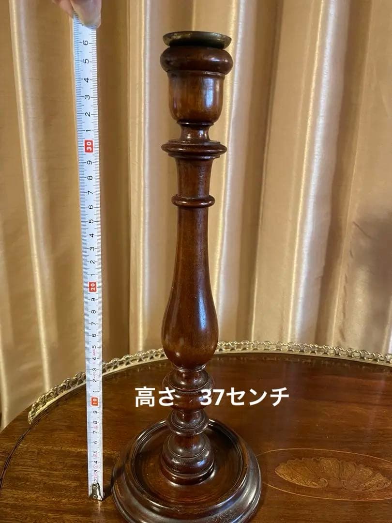 イギリスアンティーク キャンドルスタンド　マホガニー