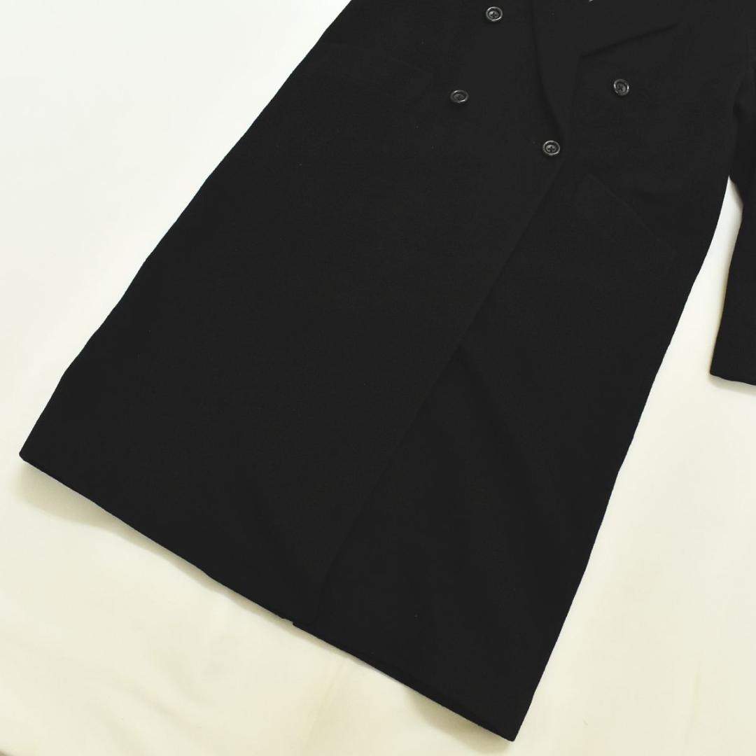 白タグ 90s バーバリー カシミヤウール チェスターコート 7AB2 黒 ♪