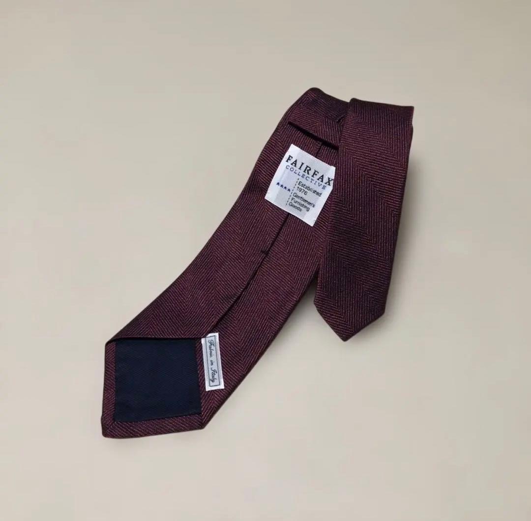 【未使用】FAIR FAX ヘリンボーン地メランジソリッドタイ