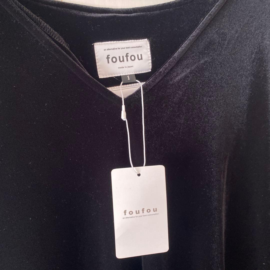 foufou ノースリーブベロアワンピース サイズ(M＋)タグ付き