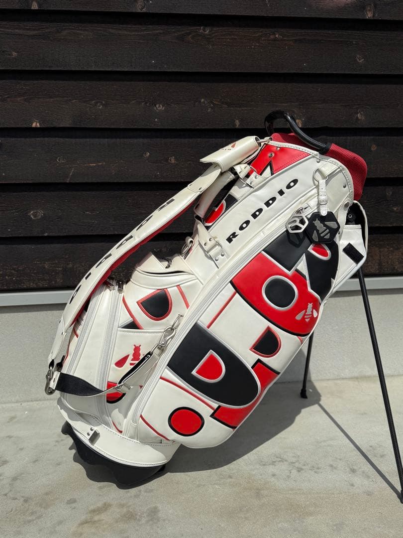 RODDIO キャディバッグ ホワイト/レッド/ブラック