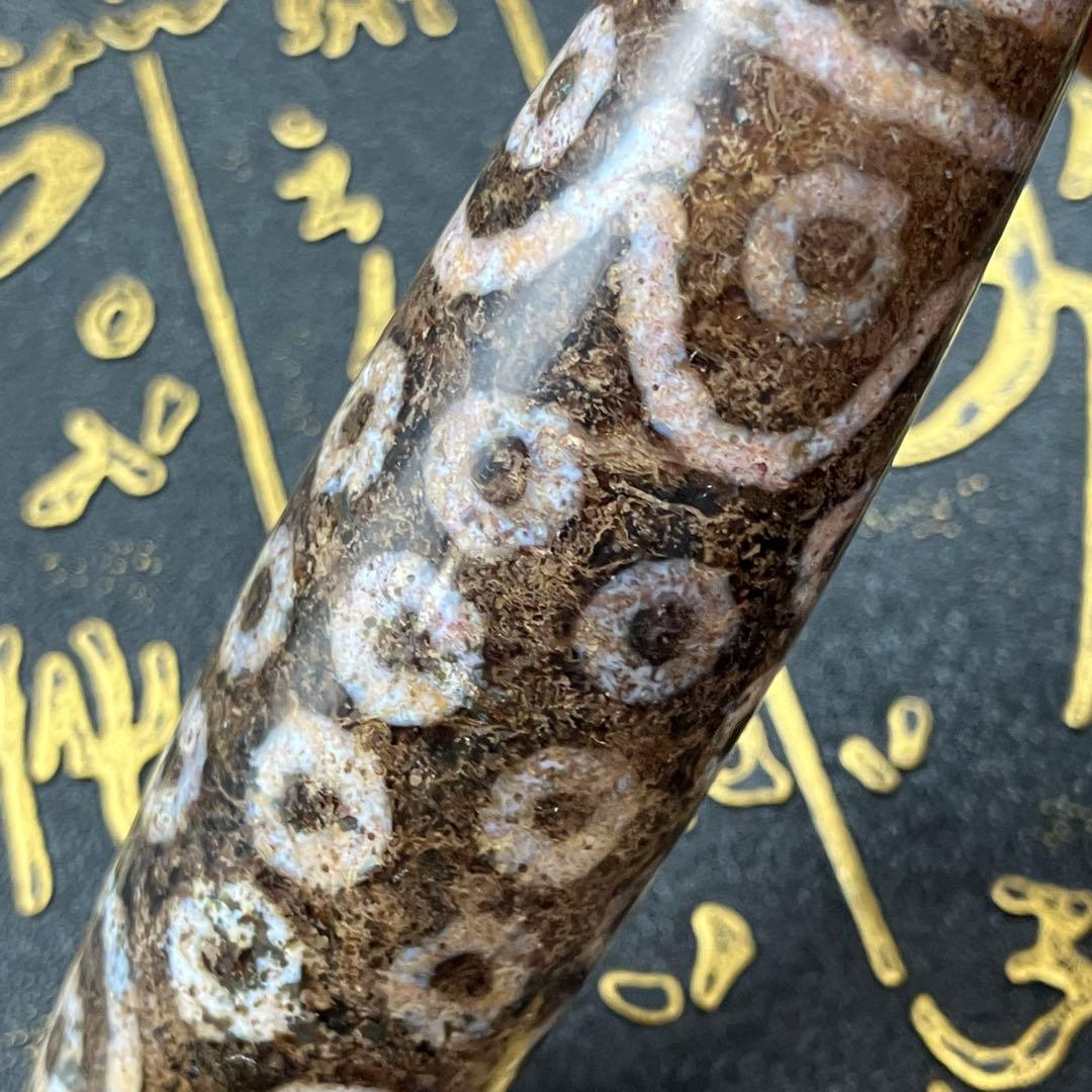 マニアおすすめ　一点物超大きい　紅朱砂 三十六眼天珠ネックレス　喜馬拉雅九頁岩