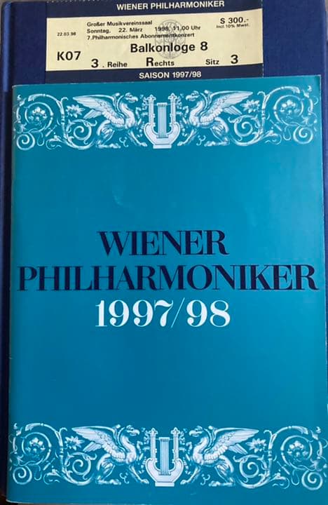 ウィーンフィル予約定期公演1997/98プログラム&チケット