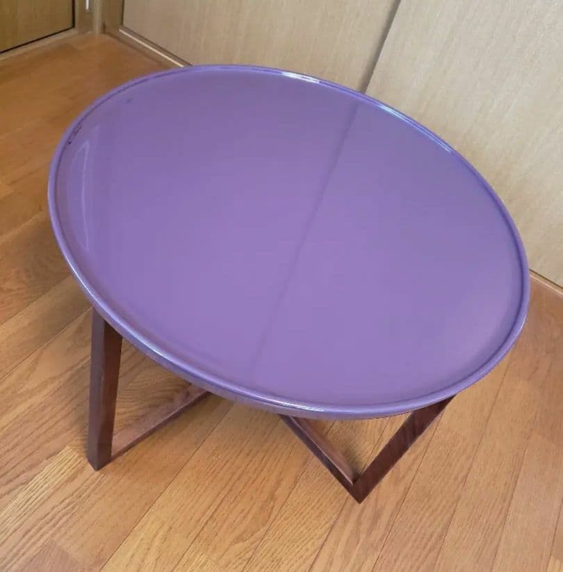 mino※楕円形サイドテーブル　北欧　モダン　ウォールナット脚