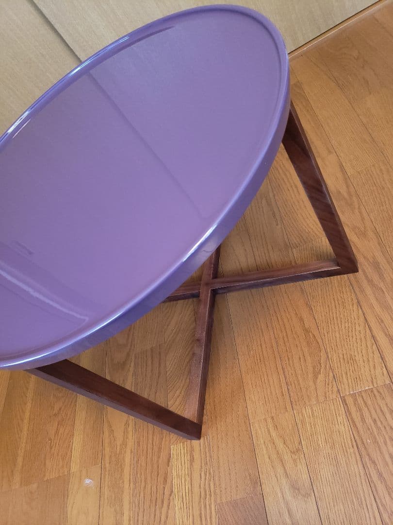 mino※楕円形サイドテーブル　北欧　モダン　ウォールナット脚