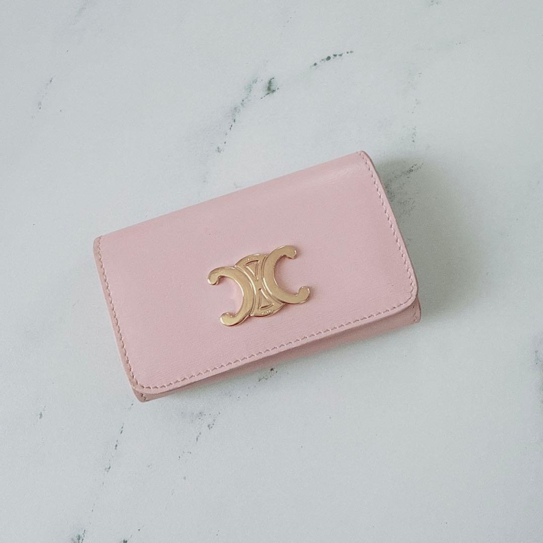 CELINE トリオンフ キーケース シャイニーカーフスキン