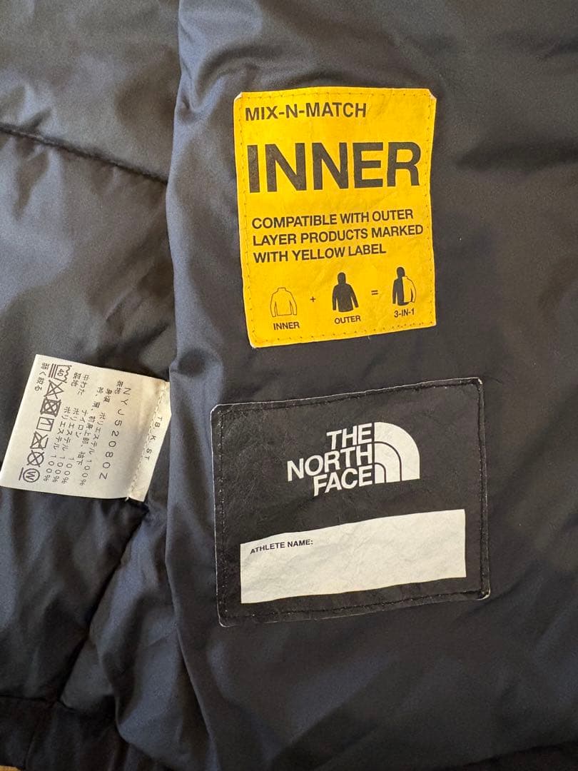 THE NORTH FACE ブラック中綿ジャケットXS 120 美品