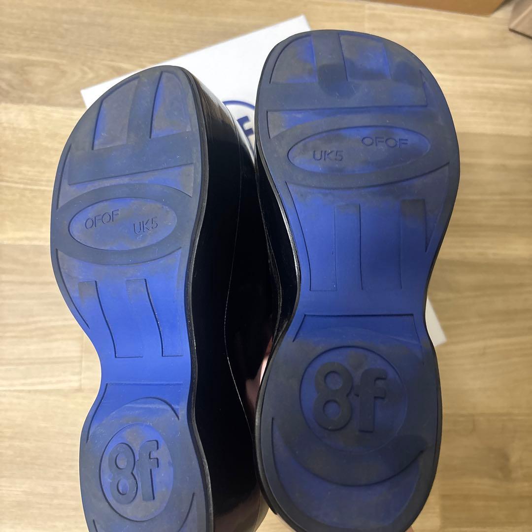 靴 OFOF 1F GLOSSY BLACK UK5