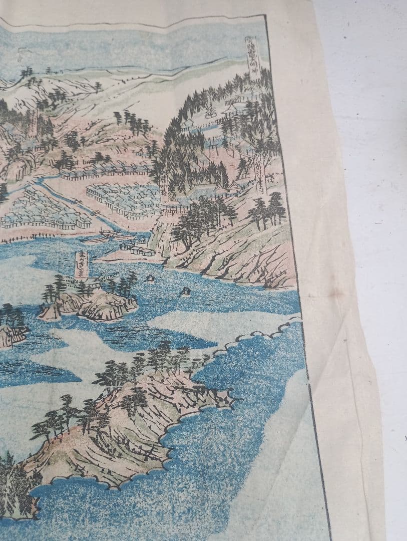 ２０２９）奥州松島鹽竈全図　木版　古地図　古文書　江戸？　明治？　古地図