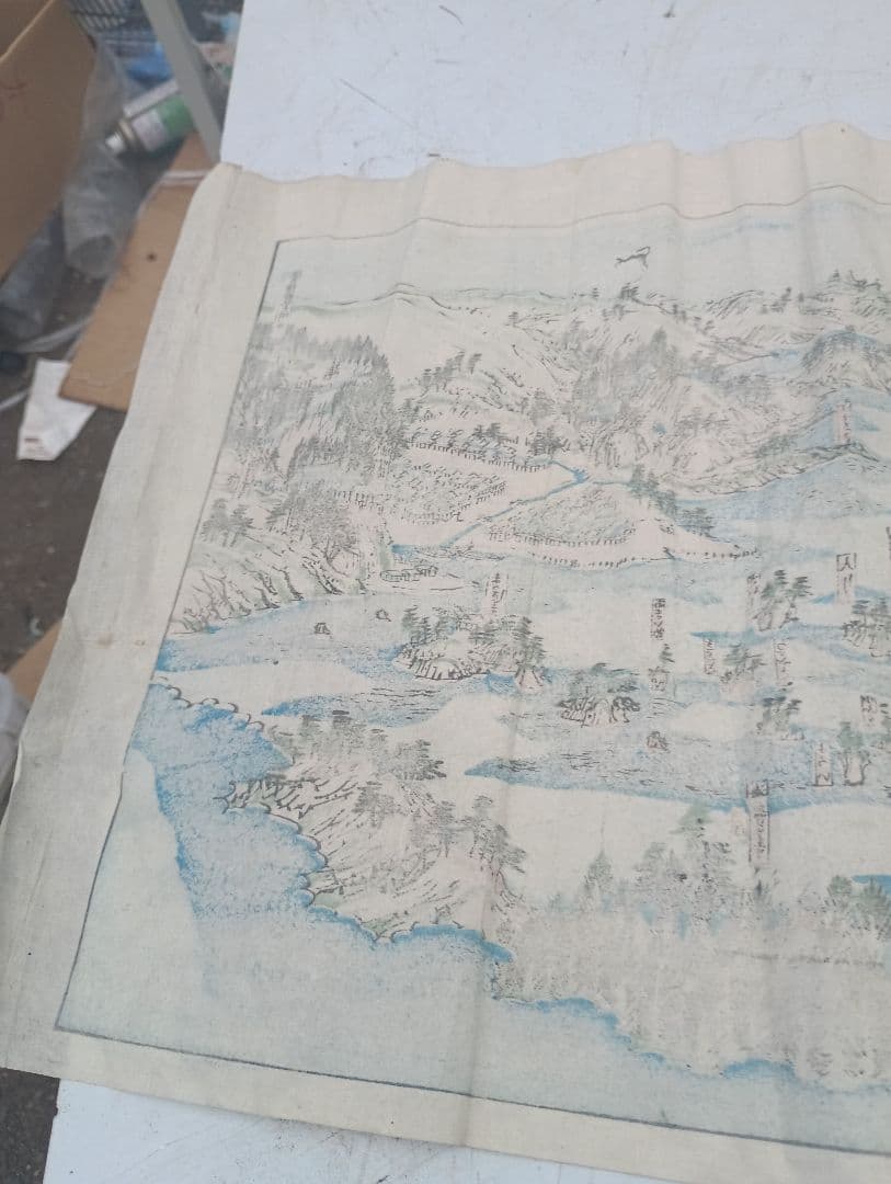 ２０２９）奥州松島鹽竈全図　木版　古地図　古文書　江戸？　明治？　古地図