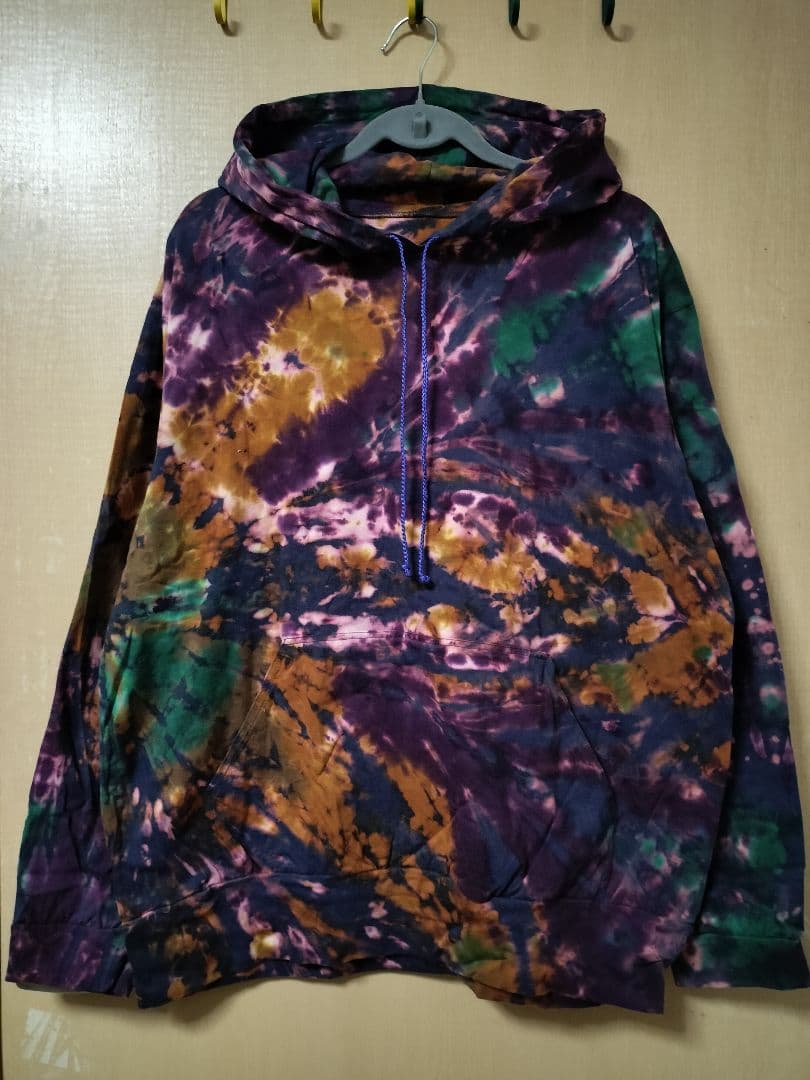 エスニック　タイダイ染め　パーカー　コットン　男女共用　新品　タイ3