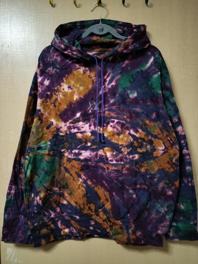 エスニック　タイダイ染め　パーカー　コットン　男女共用　新品　タイ3