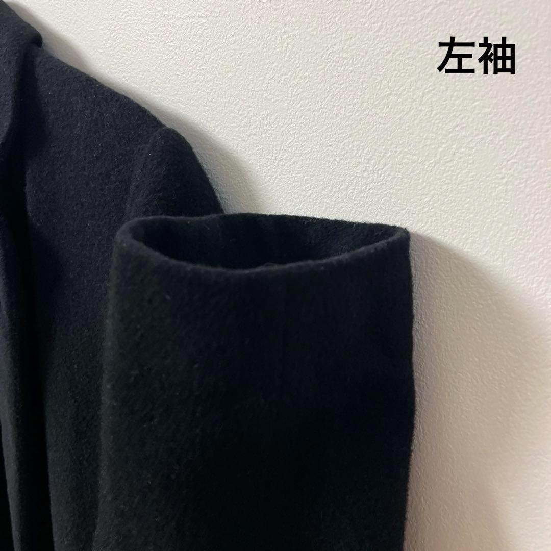 コルピエロ　ロングコート　レディース　34　チェスター　カシミヤ混　ウール　黒