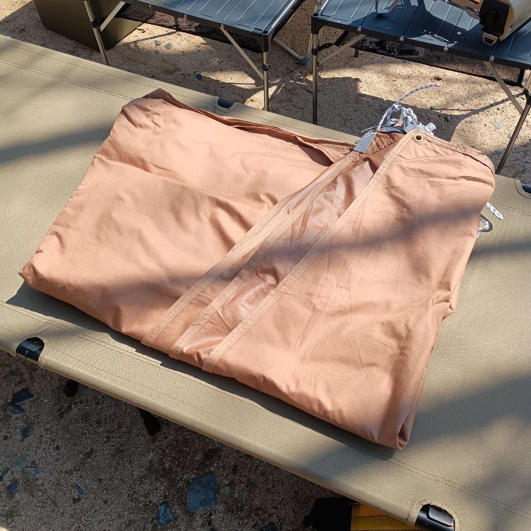 タープ　ポリコットン　4.2×4.7 　使用一回のみ！キレイです