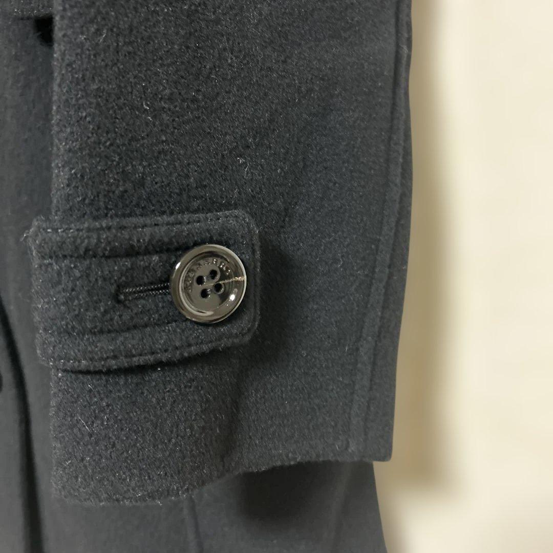 Burberry美品　黒いボタン付きウールコート　サイズ40