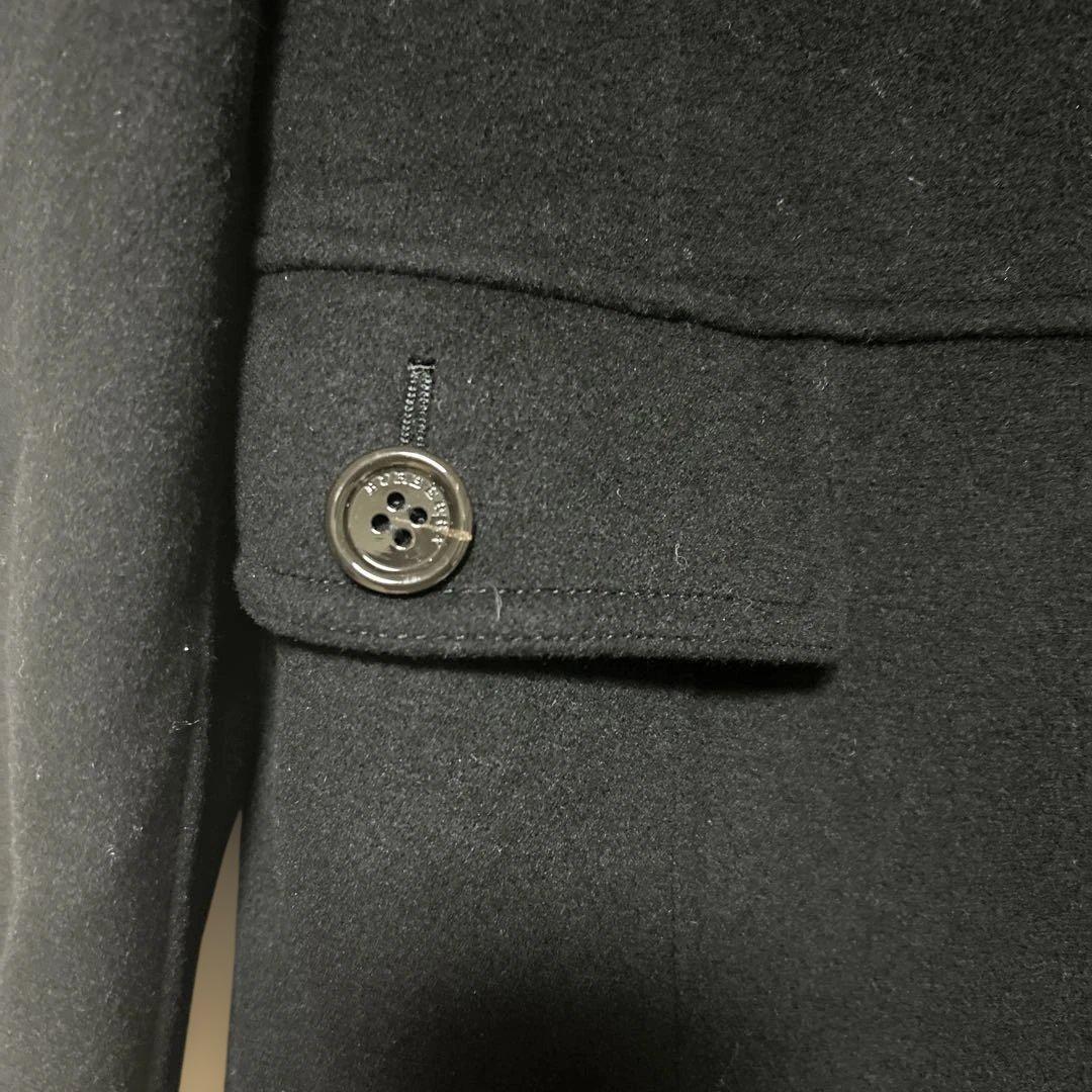 Burberry美品　黒いボタン付きウールコート　サイズ40